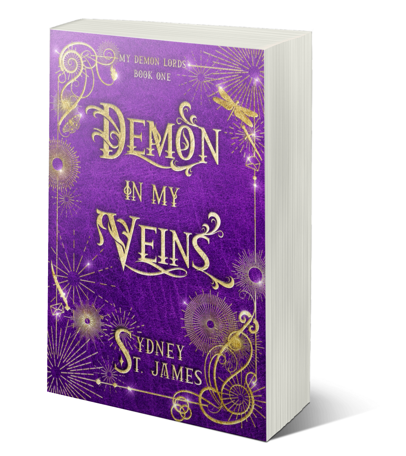 My Demon Lords Books 1 & 2 Featuring Custom Sprayed Edges by Sydney St James (Demon in My Veins & Demon in My Cell)